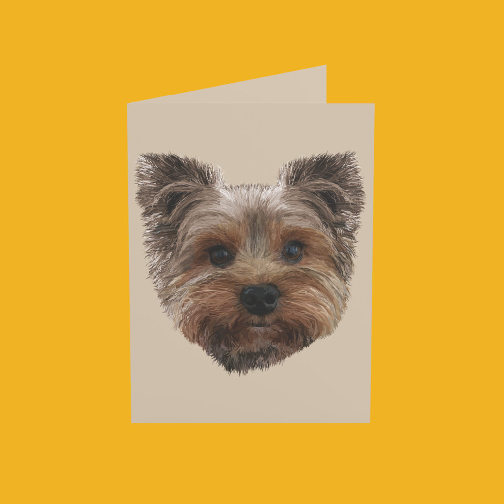 Hand Drawn Yorkie Greeting Cards (1, 10, 30, or 50pcs)