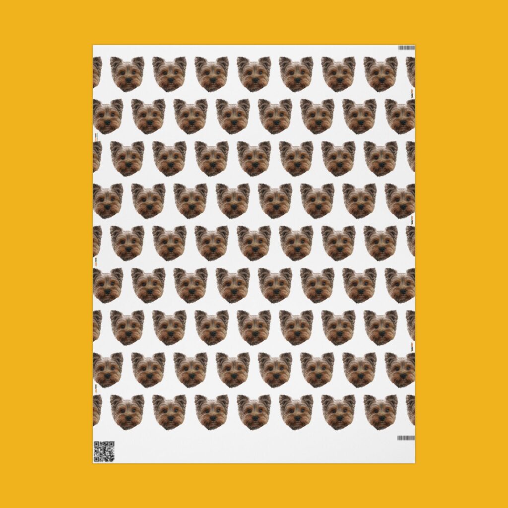 Hand Drawn Cute Yorkie Wrapping Paper